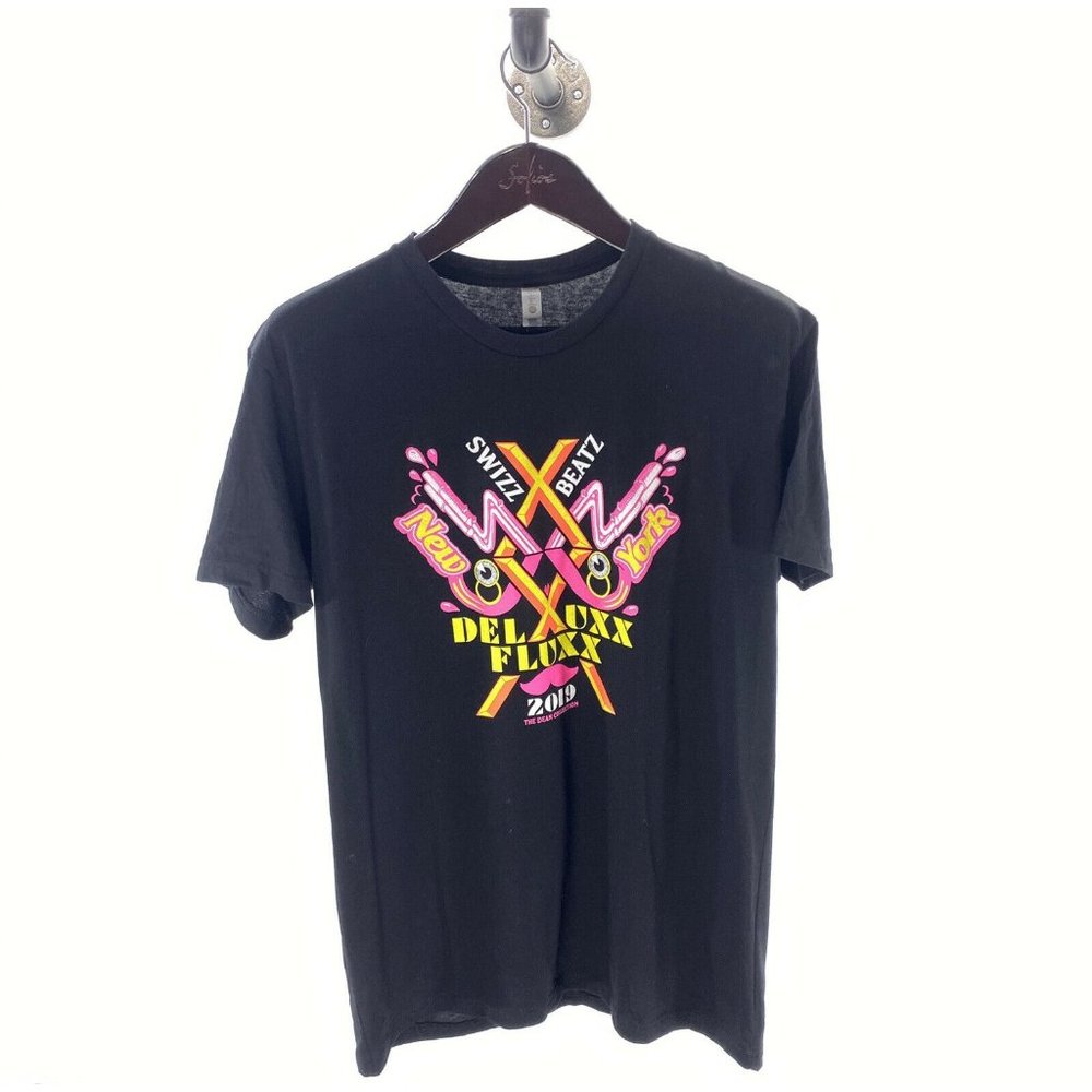 SWIZZ BEATZ DELUXX FLUXX T-shirt L Large Black Cot